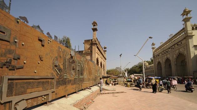 The map will highlight structures like ‘Tilewali Masjid’ and ‘Jama Masjid’.(Ashok Dutta/ HT Photo)