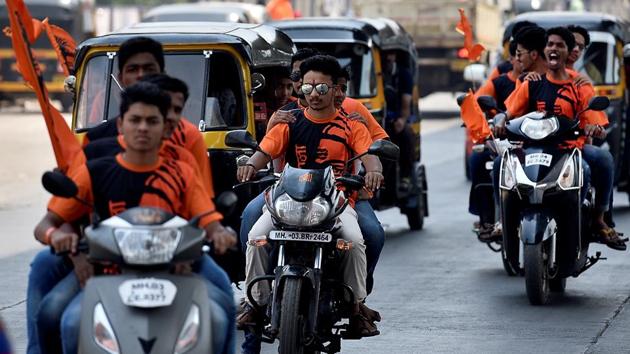RIDE OF PRIDE: The procession proceeds. (Arijit Sen/HT Photo)