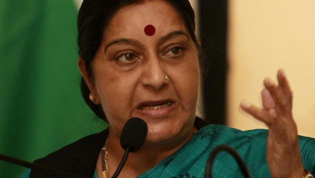 File photo of India’s foreign minister Sushma Swaraj at a press confernece in Colombo, Sri Lanka. Swaraj gave details of India’s contribution to the United Nations in the Lok Sabha on Wednesday, March 15, 2017. (AP) File photo of India’s foreign minister Sushma Swaraj at a press confernece in Colombo, Sri Lanka. Swaraj gave details of India’s contribution to the United Nations in the Lok Sabha on Wednesday, March 15, 2017. (AP)