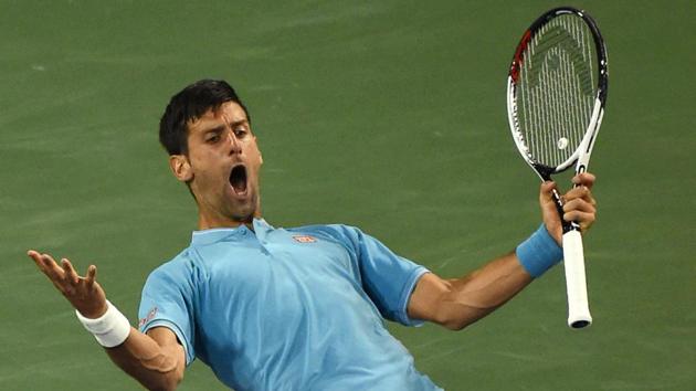 Novak Djokovic reacts to a line call during his third round match against Juan Martin Del Potro at the Indian Wells Masters. (USA Today Sports) Novak Djokovic reacts to a line call during his third round match against Juan Martin Del Potro at the Indian Wells Masters. (USA Today Sports)