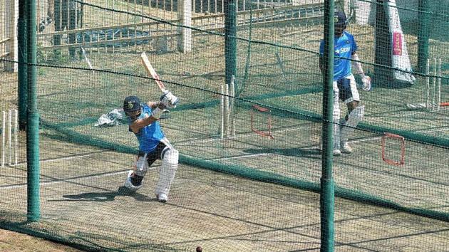 After a poor show with the bat in the second Test, India cricket team captain Virat Kohli will be keen to be amongst the runs in the third Test vs Australia cricket team beginning in Ranchi on Thursday. He spend a considerable amount of time in the nets on Wednesday, knocking the ball around with intent. (PTI) After a poor show with the bat in the second Test, India cricket team captain Virat Kohli will be keen to be amongst the runs in the third Test vs Australia cricket team beginning in Ranchi on Thursday. He spend a considerable amount of time in the nets on Wednesday, knocking the ball around with intent. (PTI)