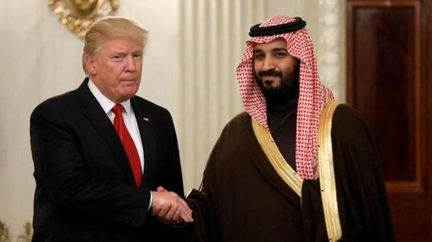 US President Donald Trump and Saudi deputy crown prince and minister of defense Mohammed bin Salman meet at the White House in Washington on March 14. (Reuters) US President Donald Trump and Saudi deputy crown prince and minister of defense Mohammed bin Salman meet at the White House in Washington on March 14. (Reuters)