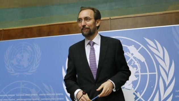 Jordan’s Prince Zeid Ra’ad Zeid al-Hussein, U.N. High Commissioner for Human Rights gestures after a news conference at the United Nations European headquarters in Geneva October 16, 2014. (Reuters File Photo) Jordan’s Prince Zeid Ra’ad Zeid al-Hussein, U.N. High Commissioner for Human Rights gestures after a news conference at the United Nations European headquarters in Geneva October 16, 2014. (Reuters File Photo)