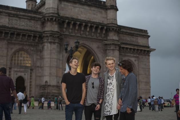 The Vamps against the iconic Gateway of India backdrop The Vamps against the iconic Gateway of India backdrop