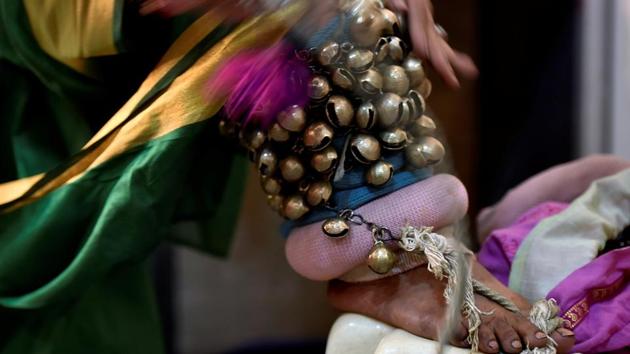 The foot’s ready to set the tone. (Kunal Patil/HT Photo) 