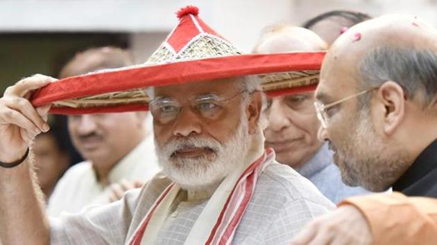 Commenting on Prime Minister Narendra Modi-led BJP’s “sweeping victory” in electorally crucial Uttar Pradesh, Chinese tabloid Global Times said it has increased his chance to win in the 2019 general election.(Sonu Mehta/HT File Photo)