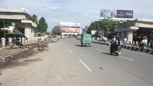 The construction of Kukrail flyover began in 2011. (Ashok Dutta/ HT Photo) The construction of Kukrail flyover began in 2011. (Ashok Dutta/ HT Photo)