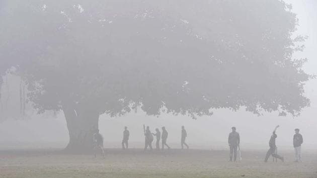 People playing cricket in cold weather near India Gate in New Delhi, in this representative file photo from February. (Arvind Yadav/Hindustan Times) People playing cricket in cold weather near India Gate in New Delhi, in this representative file photo from February. (Arvind Yadav/Hindustan Times)