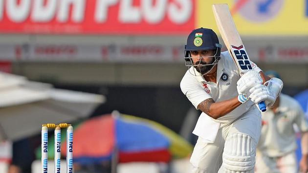 Indian batsman Murali Vijay plays a shot during the second day of the third Test cricket match. (AFP)