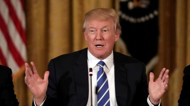 U.S. President Donald Trump attends a meeting with U.S. House Deputy Whip team at the East room of the White House in Washington, March 7. If more working class Americans feel left behind, Donald Trump’s search for scapegoats will become an even more important part of his foreign and trade policies.(REUTERS)