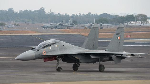 India and Russia have signed two agreements for long-term supply of spares for the Indian Air Force’s Sukhoi-30 fighter jets. (AFP File) India and Russia have signed two agreements for long-term supply of spares for the Indian Air Force’s Sukhoi-30 fighter jets. (AFP File)