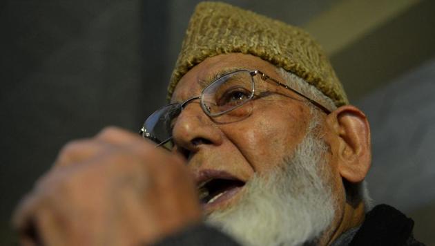 A number of separatist leaders, including Syed Ali Geelani (in pic), asked Pakistan to refrain from embarking on an “adventure of annexation”.(AFP/ File photo)