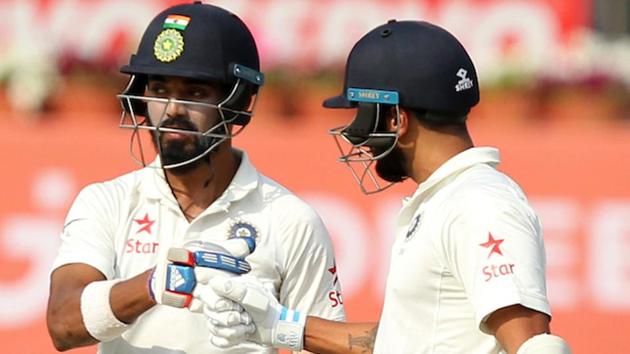 Murali Vijay and KL Rahul during the second day of the third Test match between India and Australia in Ranchi. Catch highlights of India vs Australia 3rd Test Day 2 here.(BCCI) Murali Vijay and KL Rahul during the second day of the third Test match between India and Australia in Ranchi. Catch highlights of India vs Australia 3rd Test Day 2 here.(BCCI)