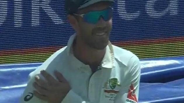 Glenn Maxwell was seen clutching his right shoulder (just like how India skipper Virat Kohli did) after a dive to save a Cheteshwar Pujara boundary in Ranchi on Saturday.(BCCI)