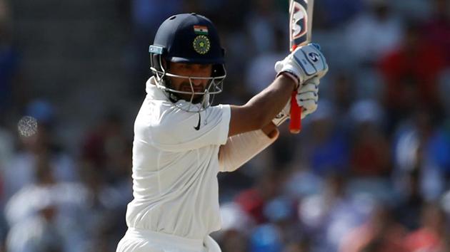 Cheteshwar Pujara became the first Indian batsman to score a century in the current series against Australia during the Ranchi Test.(REUTERS)
