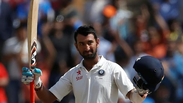 Cheteshwar Pujara’s 11th Test century helped India dominate on day 3 of the third India vs Australia Test in Ranchi on Saturday. Full scorecard here.(REUTERS)