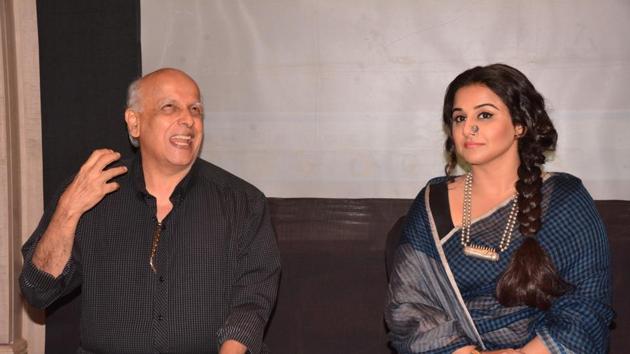 Vidya Balan and filmmaker Mahesh Bhatt and Vidya Balan during press conference for Begum Jaan in Kolkata. (IANS) Vidya Balan and filmmaker Mahesh Bhatt and Vidya Balan during press conference for Begum Jaan in Kolkata. (IANS)