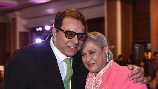 Two of Bollywood’s sweetest actors: Dharmendra and Jaya Bachchan. Need we say more? (Satish Bate/ HT Photo) 