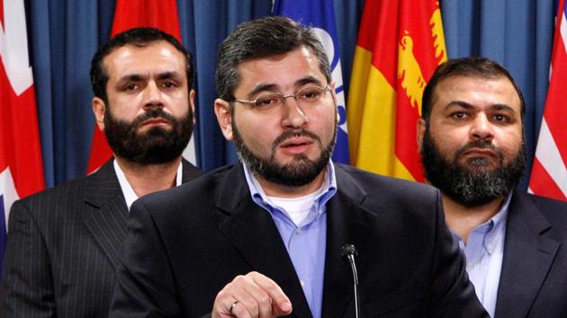 Abdullah Almalki (C), with Muayyed Nureddin (L) and Ahmad El Maati, speaks during a news conference on Parliament Hill in Ottawa October 12, 2007. (REUTERS) Abdullah Almalki (C), with Muayyed Nureddin (L) and Ahmad El Maati, speaks during a news conference on Parliament Hill in Ottawa October 12, 2007. (REUTERS)