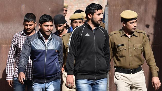 Maruti case accused convicted in the 2012 factory violence case at district court in Gurgaon on Saturday.(Sanjeev Verma/HT Photo)