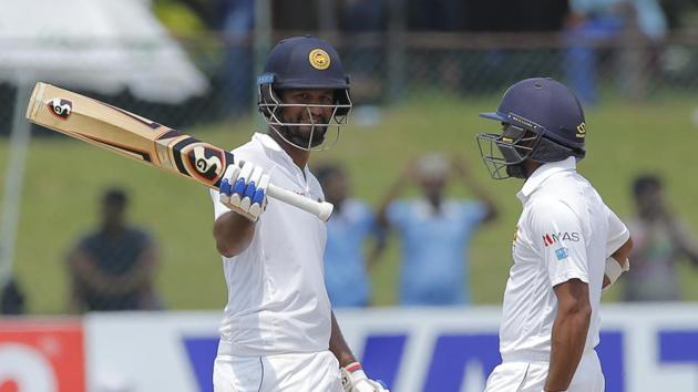 Dimuth Karunaratne scored his fifth Test ton but Bangladesh were on top in the Colombo Test versus Sri Lanka. (AP) Dimuth Karunaratne scored his fifth Test ton but Bangladesh were on top in the Colombo Test versus Sri Lanka. (AP)