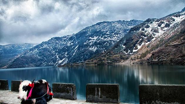 The Tsomgo lake is located at an altitude of approximately 12,400ft and freezes during winters.(Partha Dalal) The Tsomgo lake is located at an altitude of approximately 12,400ft and freezes during winters.(Partha Dalal)