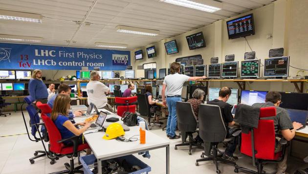 The control room for the Large Hadron Collider beauty experiment which is part of the Large Hadron Collider at CERN in Geneva.(CERN website)