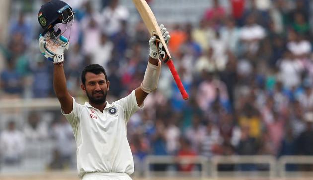 Cheteshwar Pujara became only the third Indian player after VVS Laxman and Sachin Tendulkar to score two double centuries against Australia.(BCCI)