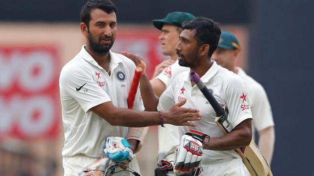 Cheteshwar Pujara and Wriddhiman Saha played brilliant knocks for India against Australia in the third Test match in Ranchi. (BCCI)