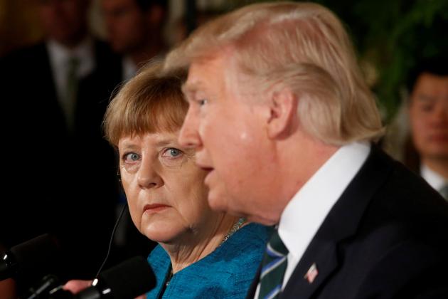 Germany's Chancellor Angela Merkel and US President Donald Trump during Merkel’s visit to the US. (Reuters) Germany's Chancellor Angela Merkel and US President Donald Trump during Merkel’s visit to the US. (Reuters)