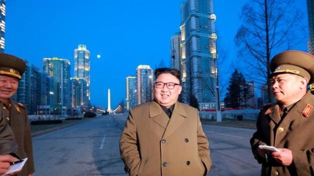 North Korean leader Kim Jong Un provides field guidance at the construction site of Ryomyong Street in this undated picture provided by KCNA in Pyongyang on March 16. (Reuters) North Korean leader Kim Jong Un provides field guidance at the construction site of Ryomyong Street in this undated picture provided by KCNA in Pyongyang on March 16. (Reuters)