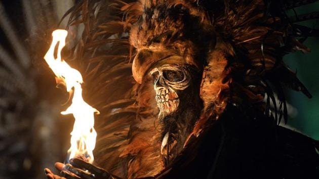 Prehispanic dancers perfom the fire dance during a ceremony at the Mexico Fashion Film Festival, on March 15, 2017 in Mexico City. (Pedro Pardo / AFP) Prehispanic dancers perfom the fire dance during a ceremony at the Mexico Fashion Film Festival, on March 15, 2017 in Mexico City. (Pedro Pardo / AFP)
