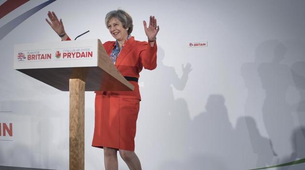 Time to wave goodbye: Britain's Prime Minister Theresa May. (AP) Time to wave goodbye: Britain's Prime Minister Theresa May. (AP)