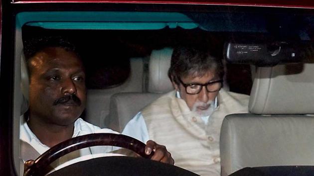 Amitabh Bachchan during the funeral of Aishwarya Rai Bachchan's father. (PTI) Amitabh Bachchan during the funeral of Aishwarya Rai Bachchan's father. (PTI)
