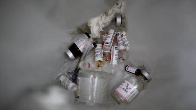 Disposed cancer medicine containers distributed by Basma, a private charity which funds cancer drugs for some poor families. The United States and EU have imposed a range of measures targeted both at the government and some of the many armed groups operating in the country. (Omar Sanadiki/REUTERS) Disposed cancer medicine containers distributed by Basma, a private charity which funds cancer drugs for some poor families. The United States and EU have imposed a range of measures targeted both at the government and some of the many armed groups operating in the country. (Omar Sanadiki/REUTERS)