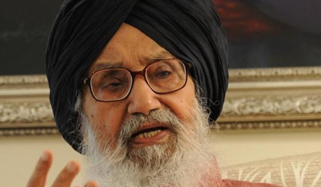 Former Punjab chief minister Parkash Singh Badal(HT File Phota)