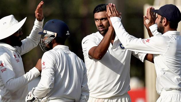 Ravichandran Ashwin took two wickets in the Ranchi Test while Nathan Lyon could only manage one.(PTI)