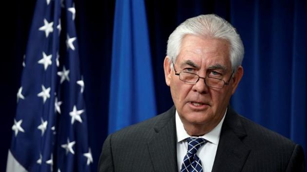 File photo of US secretary of state Rex Tillerson speaking at an event in Washington on March 6, 2017. (Reuters) File photo of US secretary of state Rex Tillerson speaking at an event in Washington on March 6, 2017. (Reuters)