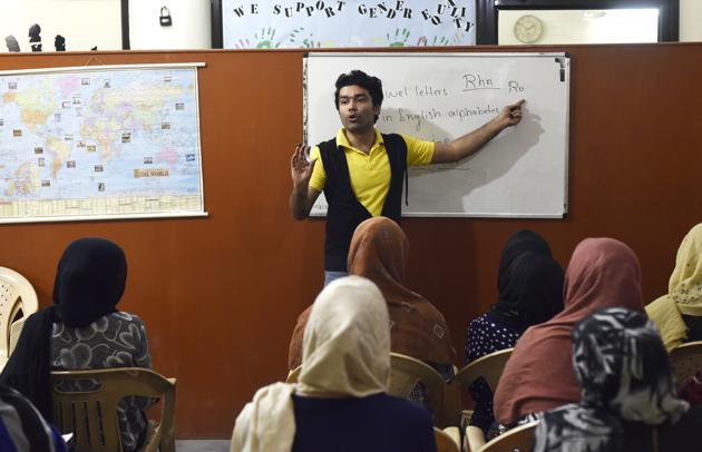 Abdul Wali Ahadi, 22, is a refugee from Afghanistan. Ahadi says one of the biggest problems of young refugees is lack of education and job opportunities.“No university was willing to give me admission because I did not have documents,” he says. (Vipin Kumar/HT PHOTO) Abdul Wali Ahadi, 22, is a refugee from Afghanistan. Ahadi says one of the biggest problems of young refugees is lack of education and job opportunities.“No university was willing to give me admission because I did not have documents,” he says. (Vipin Kumar/HT PHOTO)
