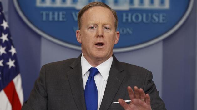 White House press secretary Sean Spicer speaks during the daily press briefing at the White House in Washington on Monday. (AP Photo) White House press secretary Sean Spicer speaks during the daily press briefing at the White House in Washington on Monday. (AP Photo)