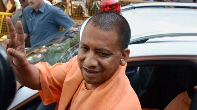 Uttar Pradesh chief minister Adityanath leaves after a meeting in Lucknow on Monday. (PTI) Uttar Pradesh chief minister Adityanath leaves after a meeting in Lucknow on Monday. (PTI)