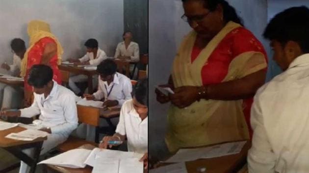 Caught on camera: Teacher helping students cheat in Haryana Class 10 board  exam | Latest News India - Hindustan Times