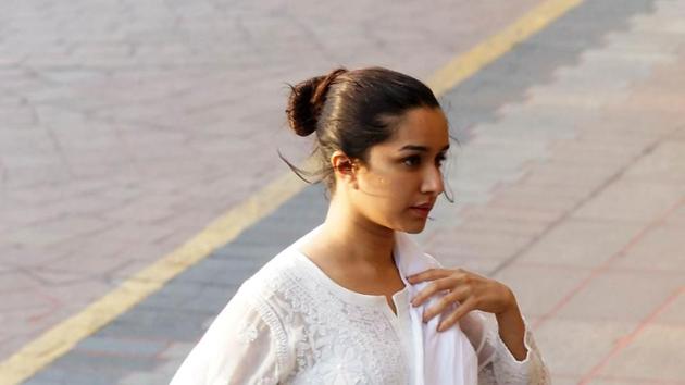 Shraddha Kapoor attends the prayer meet of Aishwarya’s father. (Photo by Prodip Guha) 
