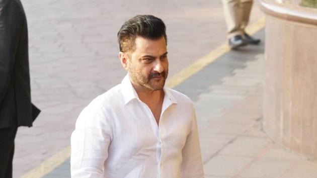 Actor-filmmaker Sanjay Kapoor at the prayer meet of Aishwarya’s father. (Photo by Prodip Guha) 
