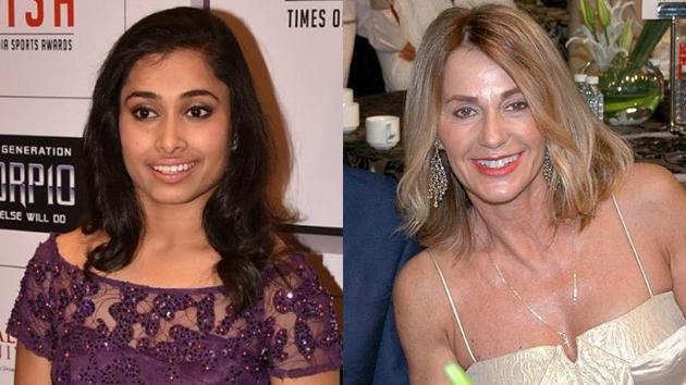 Dipa Karmakar met Gymnastics legend Nadia Comaneci recently during an awards show. (HT Photo) Dipa Karmakar met Gymnastics legend Nadia Comaneci recently during an awards show. (HT Photo)