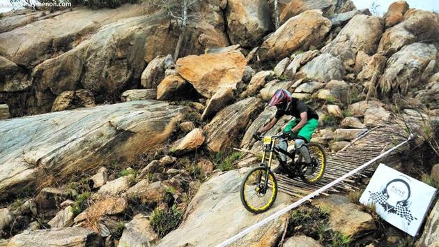 Mountain bike rider Vinay Menon focuses on safety gear to avoid accidents.(Photo courtesy: The Vibe)