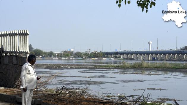 Bhalswa Horseshoe Lake, or Bhalswa Jheel, is a Lake in northwest Delhi. It was originally shaped like a horseshoe. However, over the years half of it was used as a landfill area now a low income housing colony, an extension of the nearby town of Bhalswa Jahangir puri. (Arun Sharma/HT PHOTO) Bhalswa Horseshoe Lake, or Bhalswa Jheel, is a Lake in northwest Delhi. It was originally shaped like a horseshoe. However, over the years half of it was used as a landfill area now a low income housing colony, an extension of the nearby town of Bhalswa Jahangir puri. (Arun Sharma/HT PHOTO)