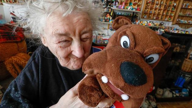 Belgian Catherine Bloemen, 86, poses with her ‘English dog’ . (Yves Herman / Reuters) Belgian Catherine Bloemen, 86, poses with her ‘English dog’ . (Yves Herman / Reuters)