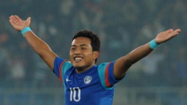 Jeje Lalpekhula, who came in as a substitute, scored in the second half for India football team in the friendly match against Cambodia in Phnom Penh on Wednesday. The other goals in the 3-2 win came from captain Sunil Chhetri and Sandesh Jhinghan (Getty Images) Jeje Lalpekhula, who came in as a substitute, scored in the second half for India football team in the friendly match against Cambodia in Phnom Penh on Wednesday. The other goals in the 3-2 win came from captain Sunil Chhetri and Sandesh Jhinghan (Getty Images)