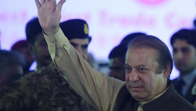 File photo of Pakistan Prime Minister Nawaz Sharif waving during a ceremony in Gwadar port, 700 km west of Karachi, in November 2016. (AFP) File photo of Pakistan Prime Minister Nawaz Sharif waving during a ceremony in Gwadar port, 700 km west of Karachi, in November 2016. (AFP)